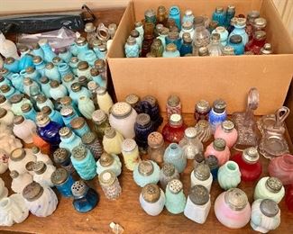 Depression glass salt & pepper collection