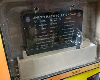Rail King Union Pacific Railroad Sign; Railroad, train, locomotive collectibles