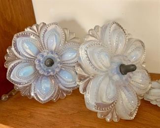 Glass drapery tie backs