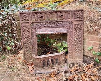 Vintage fireplace plate