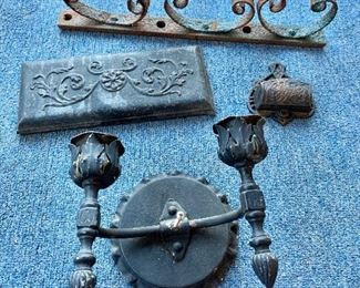 Vintage iron wall decor