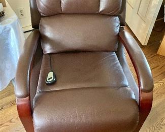 Leather electric recliner