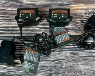 Black Decker Battery Recharger pair