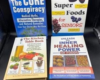 Set of 4 Hardcover Natural Remedy Health Alternative Cures Super Food Books
