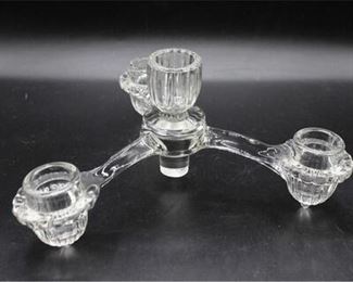 Vintage Clear Cambridge 4 Candle Candelabra Epergne