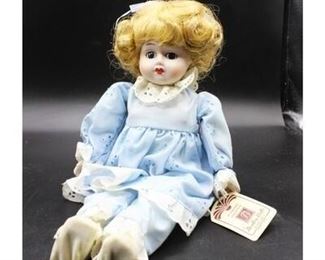 Vintage Collectible Blue Dress Bradley Doll