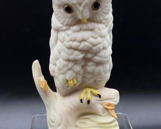 Vintage Cybis Porcelain Ceramic White Owl Figurine