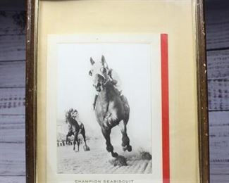 Vintage Framed Champion Seabiscuit Winning Pimlico Special