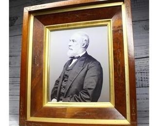 Vintage Framed Robert E Lee Photograph Print