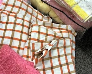 Vintage Linen Lot blankets, sheets, towels