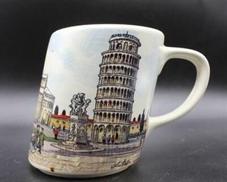 Vintage Made in Italy Leaning Tower of PIsa Ceramic Souvenir Mug
