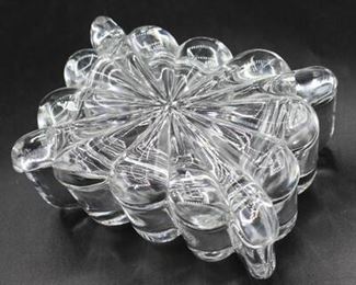 Vintage Rectangular Heisey Crystolite Glass Trinket Box