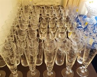 Super Collection of Vintage SASAKI Stemware - dating from the 1950's.