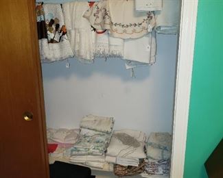 Very Vintage Linens and embroidered pieces.