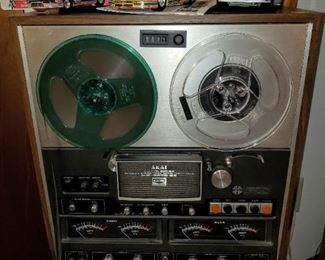 Close-up of Akai Reel-to-Reel player.
