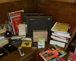 Books and small collectibles.