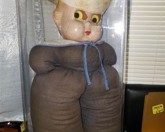 Close-up of 1940's puffy Sailor with Porcelain face.