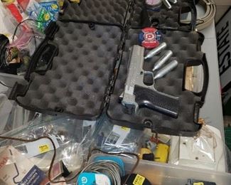 AirSoft  Guns  - two of them in cases