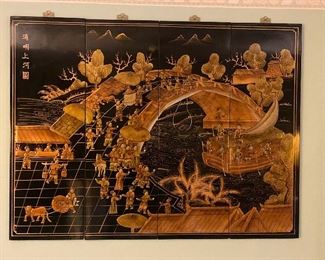 FourPanel Asian Art in Wood