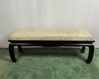 AsianStyle Bench with Upholstered Cushion