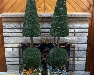 Faux Evergreen Topiaries