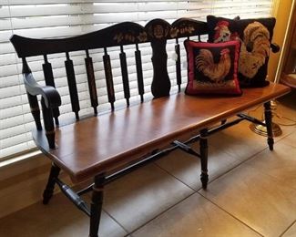 Sturdy painted maple bench