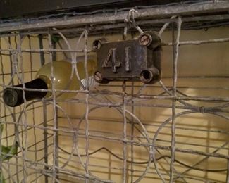 A closer look at the antique wine rack