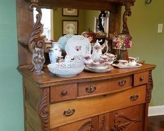 Antique oak sideboard