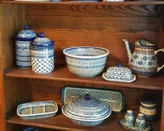 All of these stoneware pieces were made in Poland