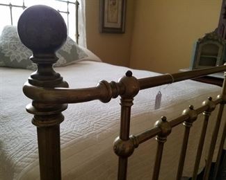 A closer look at the brass bed