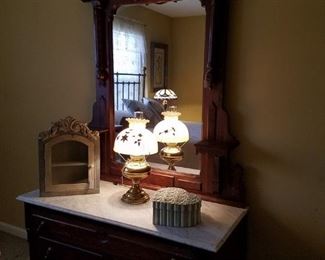 Antique dresser with marble top