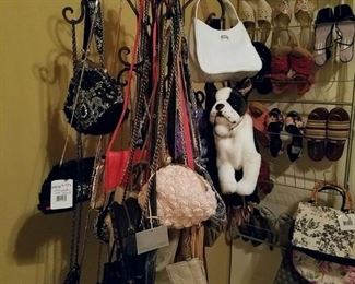 Assorted purses and handbags