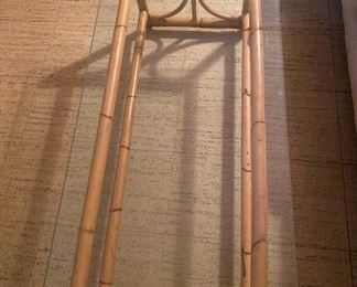 Circa 70s Bamboo Coffee Table with Glass Top