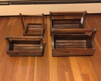 Collection of Wooden Baskets