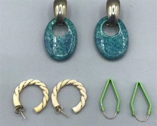 Costume Jewelry Pierced Earring Lot