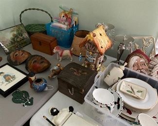 Vintage masks, art, paper, and more.