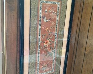 Asian framed Embroidery