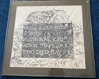 Grave Stone Rubbing