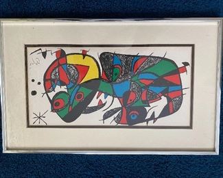 Joan Miro print, framed.