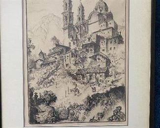 “Burro Station” by Reynold Weidenaar, signed in pencil (#55/200).