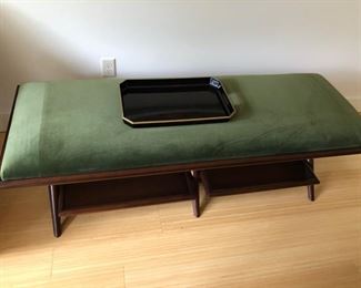 Old Hickory Tannery ottoman/coffee table 65" long x 24" wide x 22" tall. This photo shows actual color of sofa and matching ottoman. $1,200.