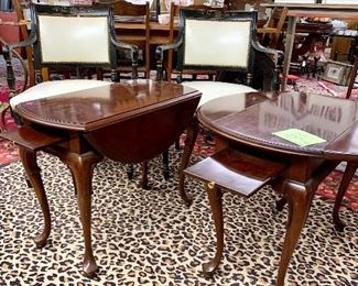 Pair Drop Side End Tables