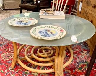 Vintage Tropical Sun Rattan coffee table