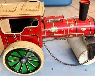 CIRCA 1949 US ZONE GERMANY TIN LITHO ROAD ROLLER