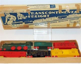 VINTAGE TOY TRANSCONTINENTAL FREIGHT TRAIN - MINT IN ORIGINAL BOX - circa 1941