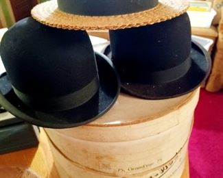 Antique hats including Stetson 