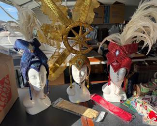 Gold headdress is SOLD Blue and Red still available 