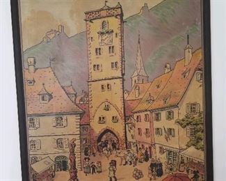 Alsace Lorraine poster by Hansi