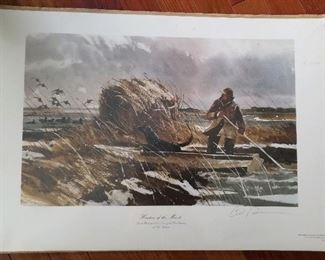 1972 Ducks Unlimited framed print “Hunters of the Marsh” by Chet Reneson 