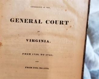 Book: Reports of Cases Determined in the General Court of Virginia… by ThomasJefferson, circa 1824